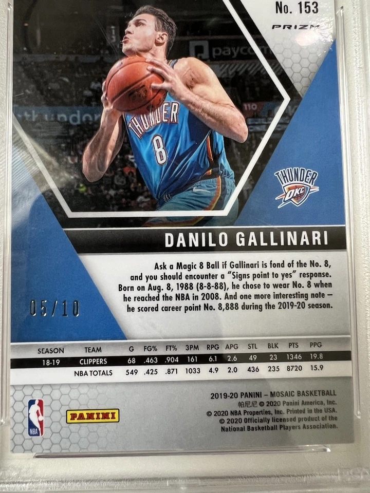 Mosaico Panini rosa fluorescente Prizm #153 2019-20 Danilo Gallinari/10 Foto 4 de 4