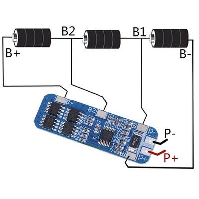 3S 10A 12V Lithium Battery Charger Protection Board BMS Li-ion Charging Modul WS