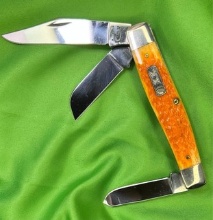 Large 6375 Case Stockman Persimmon Orange Jigged Bone Handle