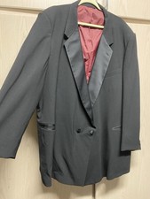 Vtg Yves Saint Laurent 50s/60s Double Breasted Tuxedo Dinner Jacket YSL 56L