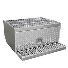 Truck Aluminum Step Tool Box Battery Box 15.5"x30"x*30"For Peterbilt 378 379