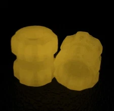 Orange Glow In The Dark Lanyard Bead, Knot Bead, End Bead, EDC, 2 Pack