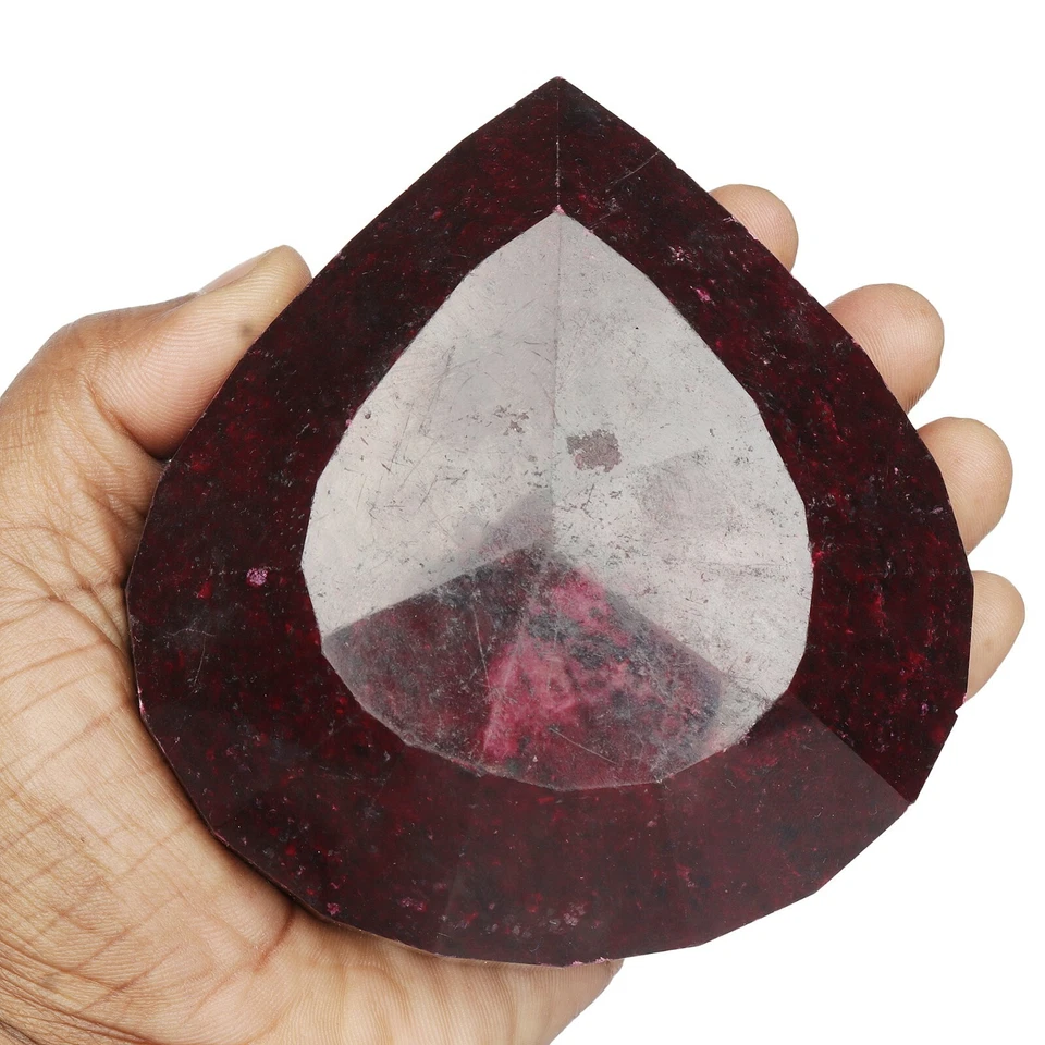 900.00 Ct. Natural Massive Size Red Ruby Pear Cut Faceted Loose Gemstone FJ-974 - Image 3 of 4