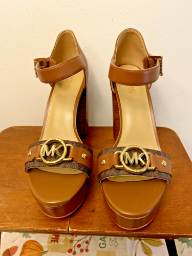 Michael Kors Women's Rory Platform Dress Sandals - Brown -Size 8 M