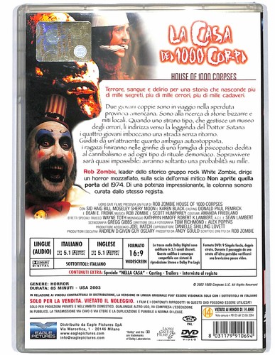 EBOND La casa dei 1000 corpi DVD D671530 - Foto 2 di 2