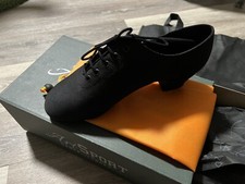 Ray Rose H460 Thunder Black Canvas Men  s Latin Dance Shoe Ballroom Practice Shoe