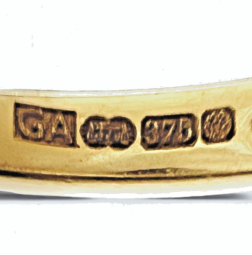 9ct Yellow Gold 0.25ct Diamond Eternity Ring. 7 Diamonds. Size P. 1.5g. NB458 - Picture 7 of 8