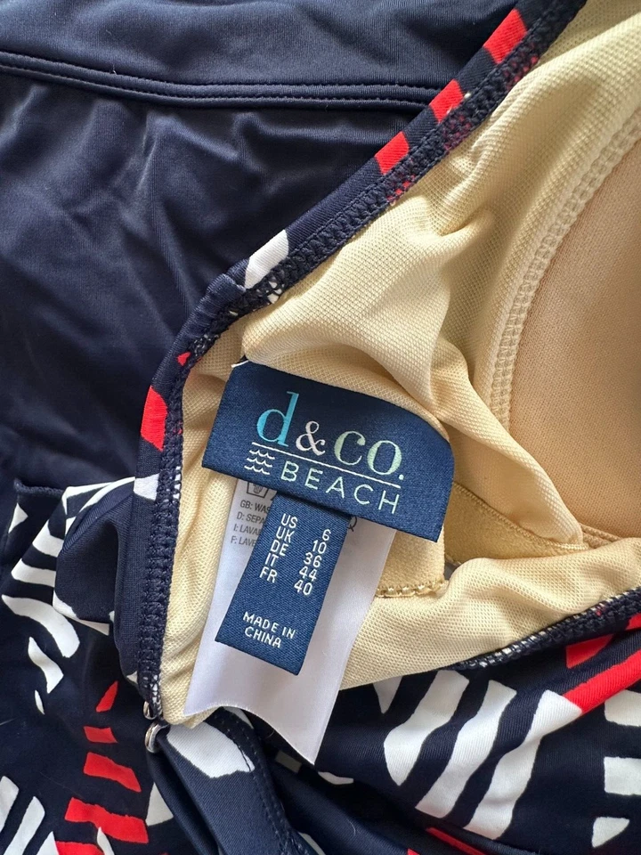 D&CO. Vestido sin mangas traje de baño de dos piezas con falda corta Foto 4 de 4