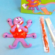 Vtg 1978 Avon Kids OUTRAGED OCTOPUS Toothbrush Holder w 2 Toothbrushes  Box NOS