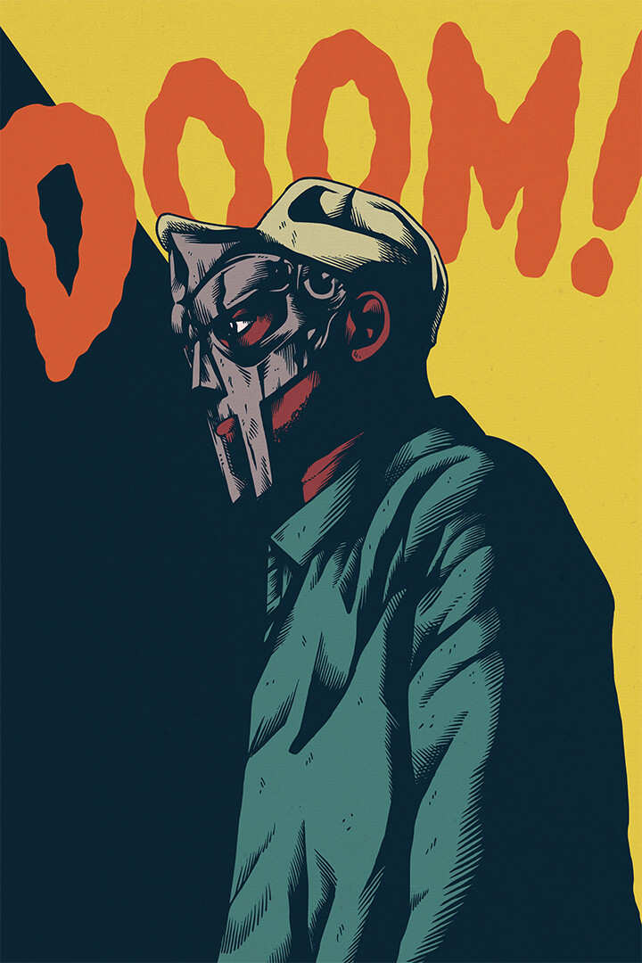 MF DOOM ポスター 激レア Rap Mf Doom Hip Hop Graphic Wall Art Home Decor - POSTER