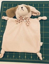 Bearington Baby Light Pink Plush Puppy Dog Lovey Knot Security Blanket Polka Dot
