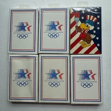 Lot of 6 1980 Olympics Playing Cards "Stars In Motion" "Sam Eagle" SEALED