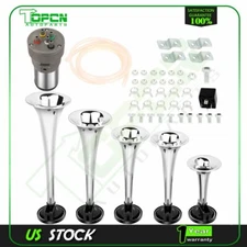 Loud Air Horn Compressor 5 Trumpet La Cucaracha Musical Air Horn For Car Truck