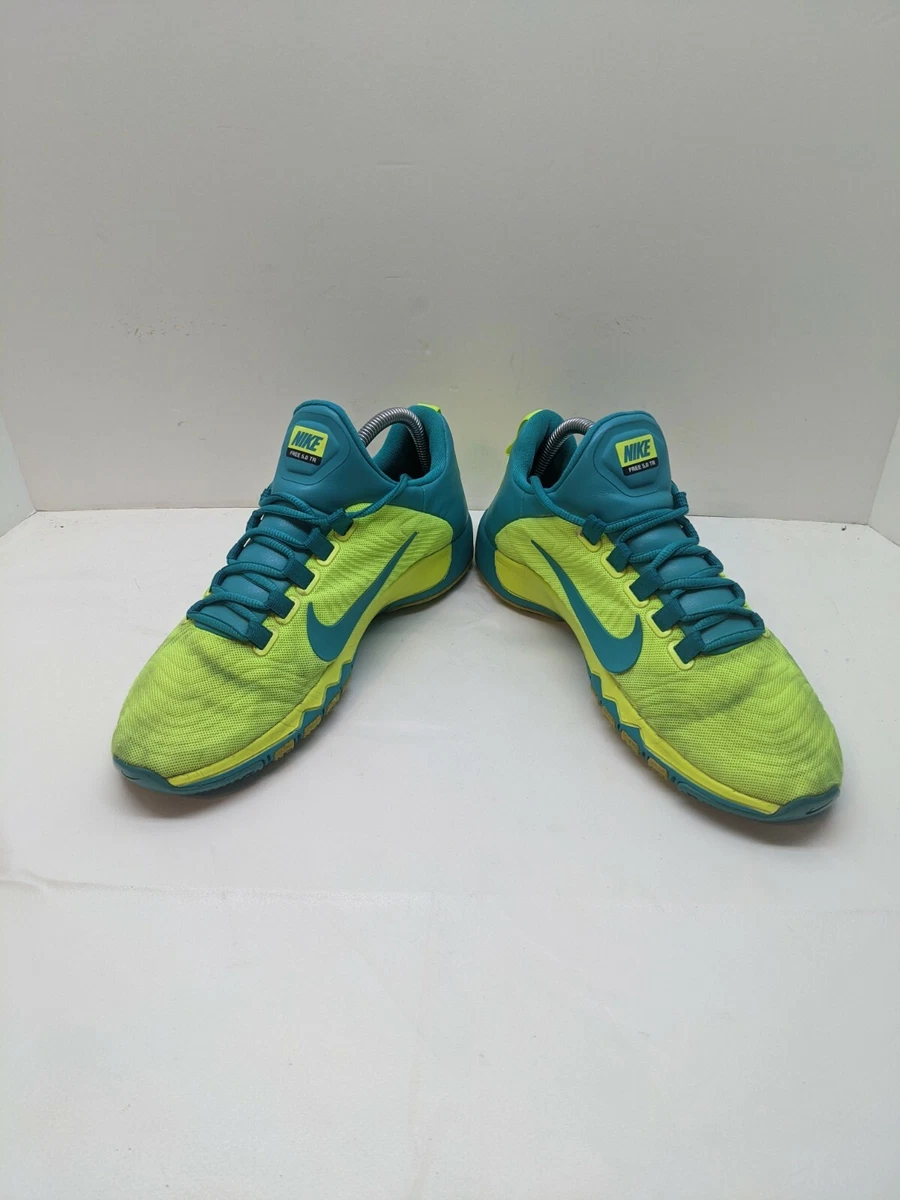 Nike Free Trainer 5.0 Men’s Size 9 Yellow Green Mesh Training Shoes  644671-730