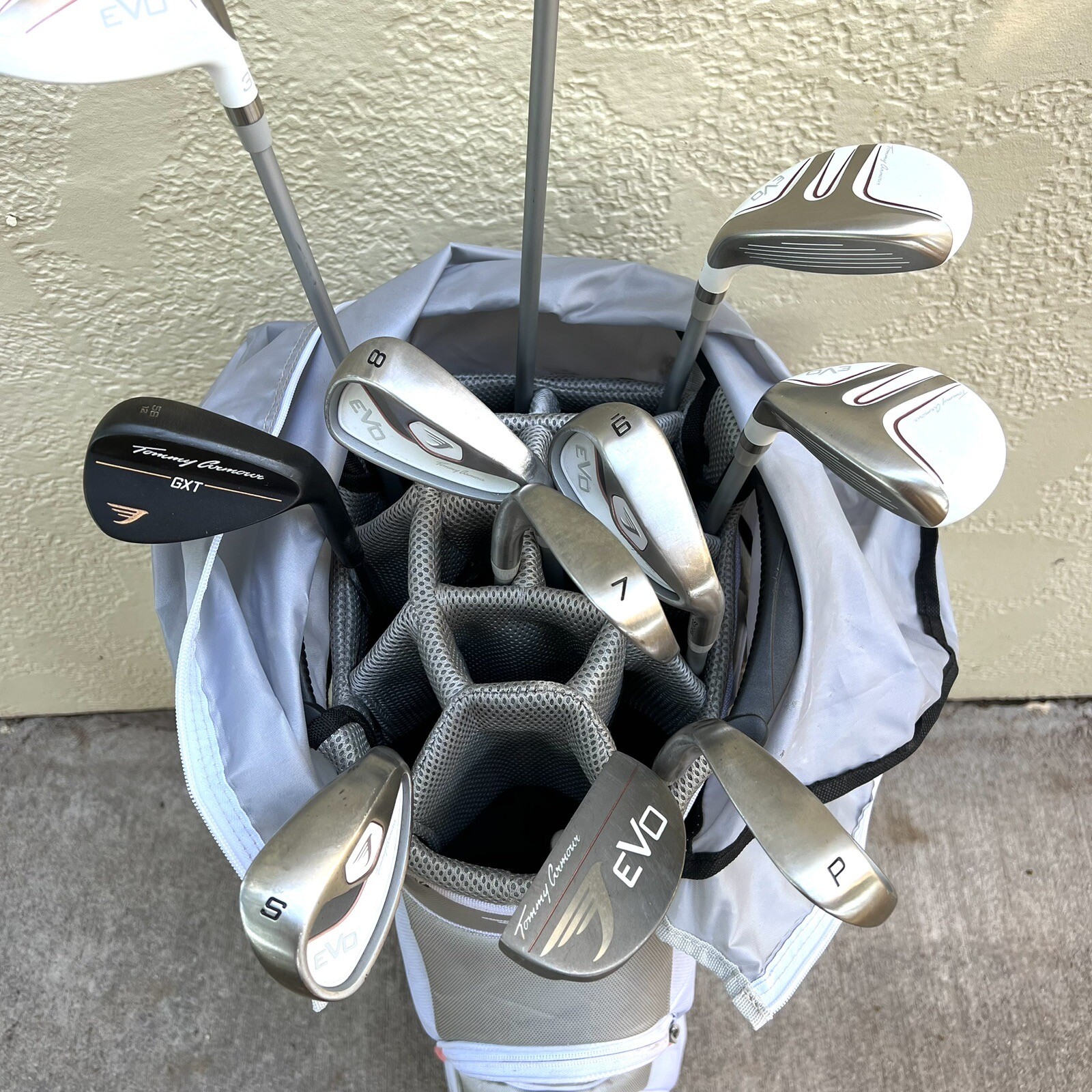 Tommy Armour EVO Womens Golf Set White Peach Complete Set 5H 6H 7 8 9