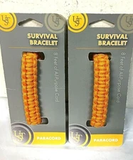 Lot of 2 UST Paracord Survival Bracelet, 8", Orange