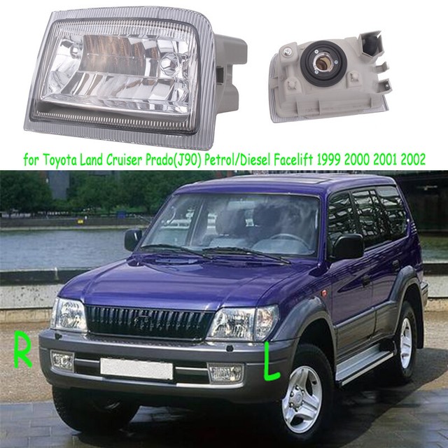 Left + Right Fog Lamp Light Housing for Toyota Land Cruiser Prado J90