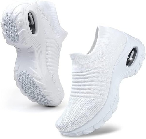 Women's Arch Support Walking Shoes Non Slip Lightweight Breathable Work Shoes - Picture 13 of 23