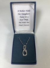 Mother And Daughter Infinity Silver Diamond Pendant From The Bradford Exchange