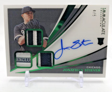 2021 Immaculate Jonathan Stiever Emerald Rookie Triple Patch Auto # /5