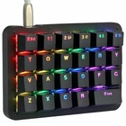 23 Keys One Handed Mechanical Gaming Keyboard RGB LED Backlit with Blue Switches