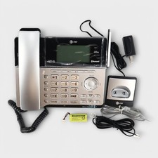 AT T 2-Line Expandable Corded/Cordless Phone Answering System Untested 