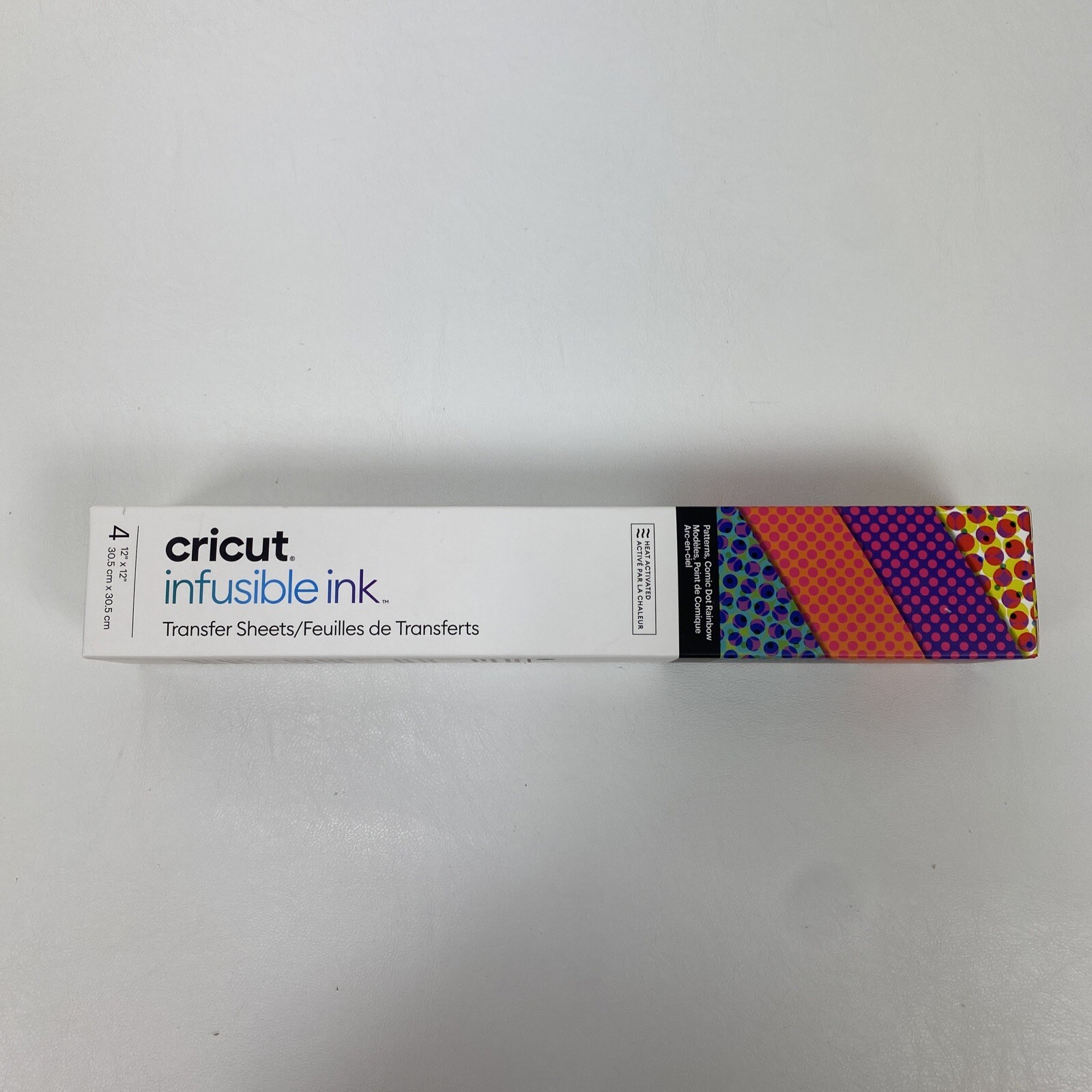 Cricut 12 x 12 Comic Dot Rainbow Infusible Ink Transfer Sheets 4ct