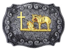 Praying Cowboy Huge Belt Buckle Western Rodeo Fashion Cowboy Hebillas Vaqueras