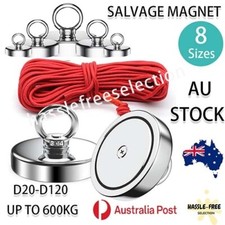 10-600KG Strong Neodymium Salvage Magnet Holder Hanger Hooks Fishing Recovery