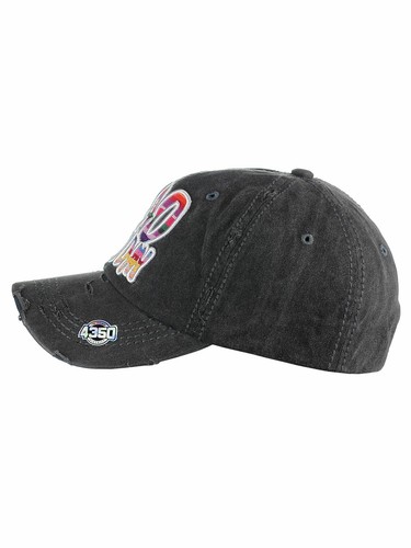 Ceci® Womens Baseball Cap 'Bad Hair Day' Distressed Vintage Embroidered Dad Hat - Picture 6 of 16