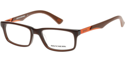Skechers SE 1095 048 Shiny Brown Plastic Kids Optical Eyeglasses Frame 49-16-135