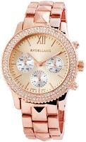 Excellanc Uhr Damen Frauen Armbanduhr Metall Gliederband RoséGold Strasssteine