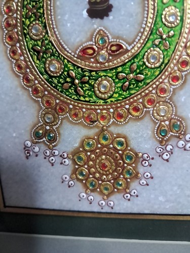 Jaiper Marble Gold Leaf Colored Glass Jewellry Framed Art - Picture 6 of 6