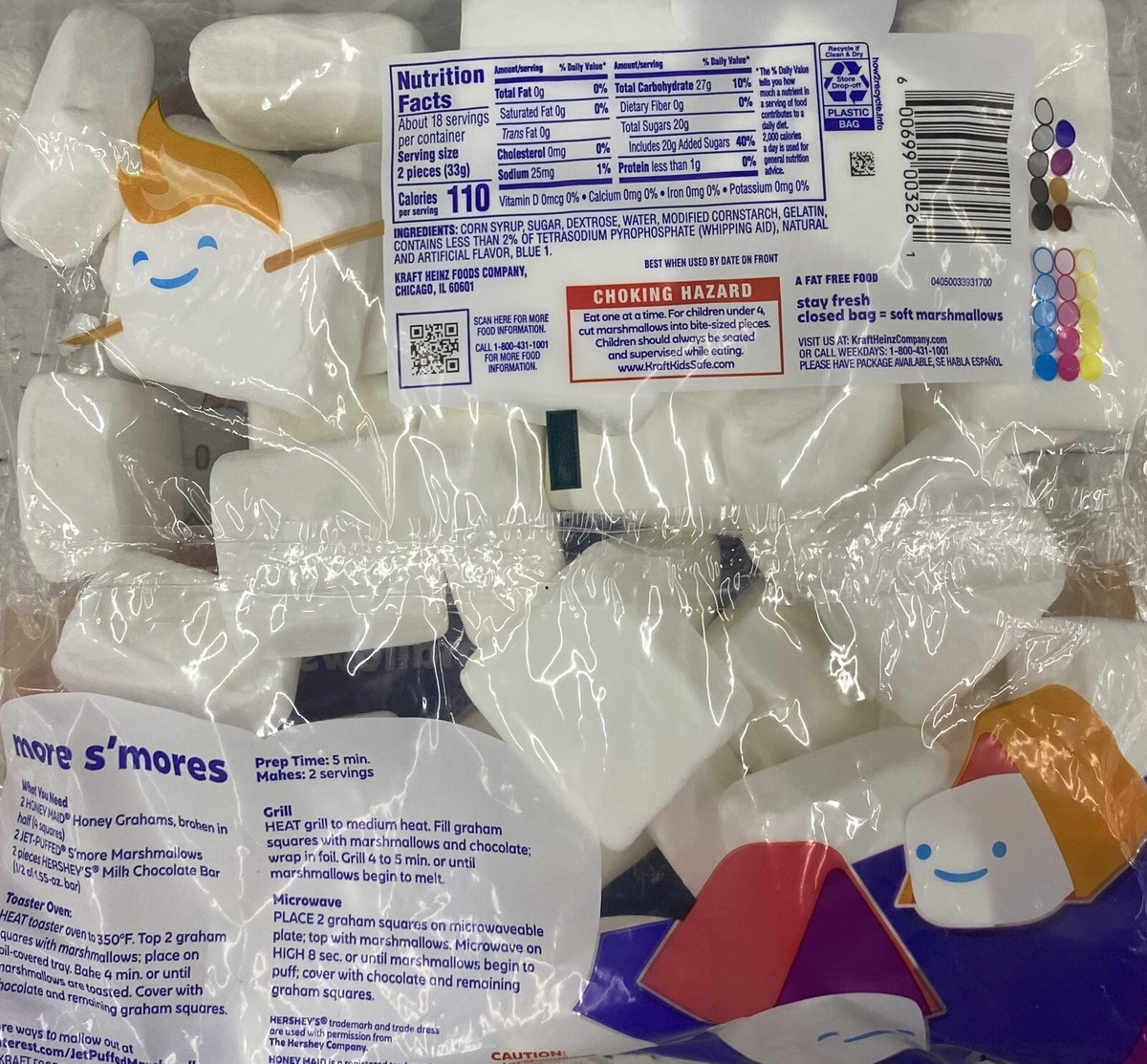 Jet Puffed KRAFT Jet-Puffed S'MORE Vanilla Marshmallows 21 oz Bag