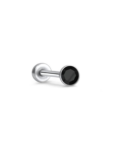 Threadless Labret Push Pin Nose Ring Steel Monroe Stud 2mm CZ 16G 18G 20G - Picture 11 of 14