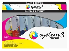 Daler-Rowney System3 Acrylic Paint Selection Set 8/Pkg-Assorted Colors,1Pk