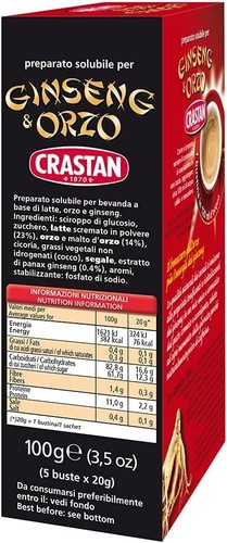 Ginseng E Orzo Solubile Confezione Da 5 Scatole - 25 Bustine Da 20 Gr (100 G) - Foto 3 di 8