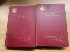 RARE 1892 WALTER SCOTT GUY MANNERING ANDREW LANG NOTES VOLS 1 & 2 BOOKS (P8)