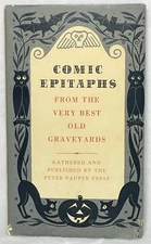 Comic Epitaphs Peter Pauper Press 1957 1st Edition HCDJ Scary Humor Halloween