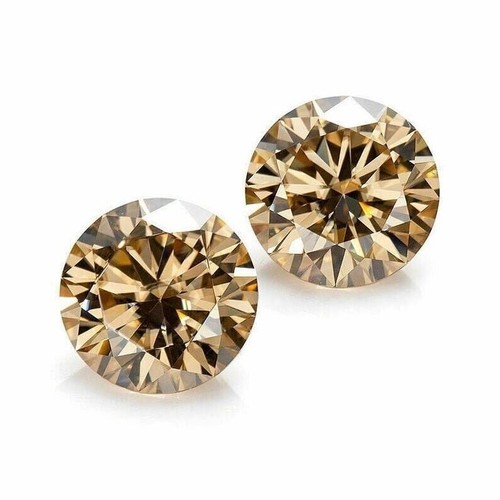 VVS1 2 Ct Round Cut Brown Color Diamond Natural D Grade Loose Diamond - Picture 6 of 6