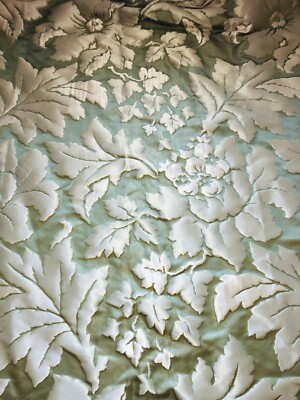 Zoffany Gardinenstoff CONSTANTINA BLATT 2,65m grün Damast Webdesign 265cm