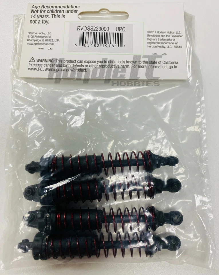NEW! 1/12 2WD REVOLUTION FORGE SHOCK SET (4). PART# RVOSS223000 - Image 2 of 2