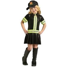 Fire Chief Girl Costume - Toddler 24 Months-2T - Black/Yellow - Fun World