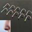 10x-Rhinestone-Surgical-Steel-Screw-Nose-Hoop-Ring-Studs-Body-Piercing-Jewelry miniatuur 3