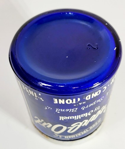 Vtg Snarl-Out Hair Cream Conditioner By Halliwell New York Colbalt Jar USED - Picture 6 of 8