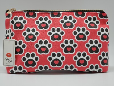 DOG or CAT PAW HEARTS Travel Cosmetic Bag Makeup Case - Main Image