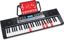 54-Key Portable Keyboard Piano Set with LCD, Speakers, Teaching Modes Stand