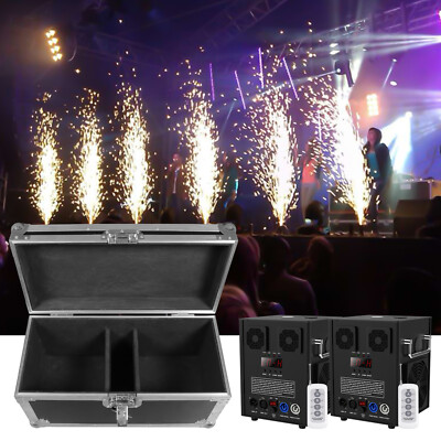 2X Cold Spark Machine 700W Stage Effect DMX Firework DJ Event Party Wedding Case