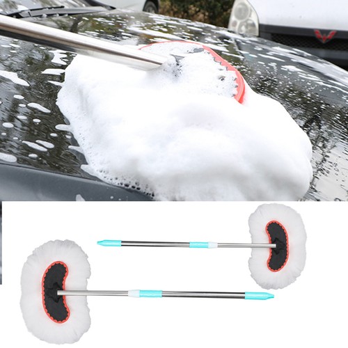 Car Wash Mop Head Microfibre Telescopic Cleaning Brush Wash Long Handle Cleaner