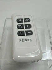 RENPHO Remote Control Eye Massager Heat Compression Wireless Music White Works